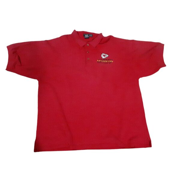 Pro Player NFL Kansas City Chiefs Polo Men's Size XXL Red Short Sleeve Football - Picture 1 of 5